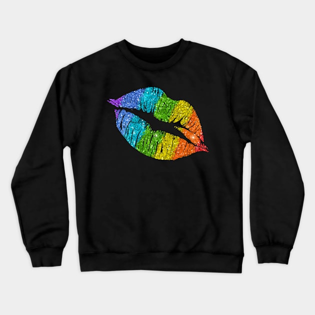 Mardi Gras Kiss Lips Crewneck Sweatshirt by nakos